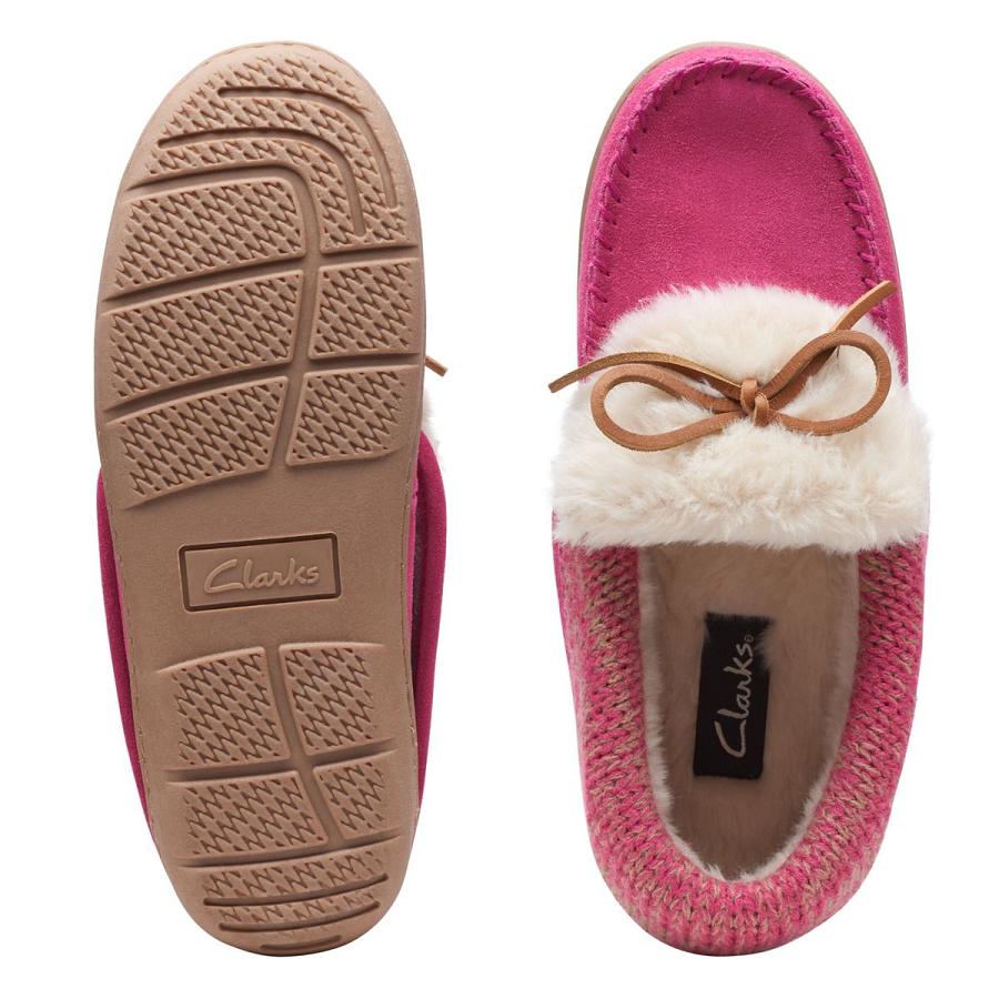 Pink Clarks Cecina Blair Women's Slippers | SG_NE186