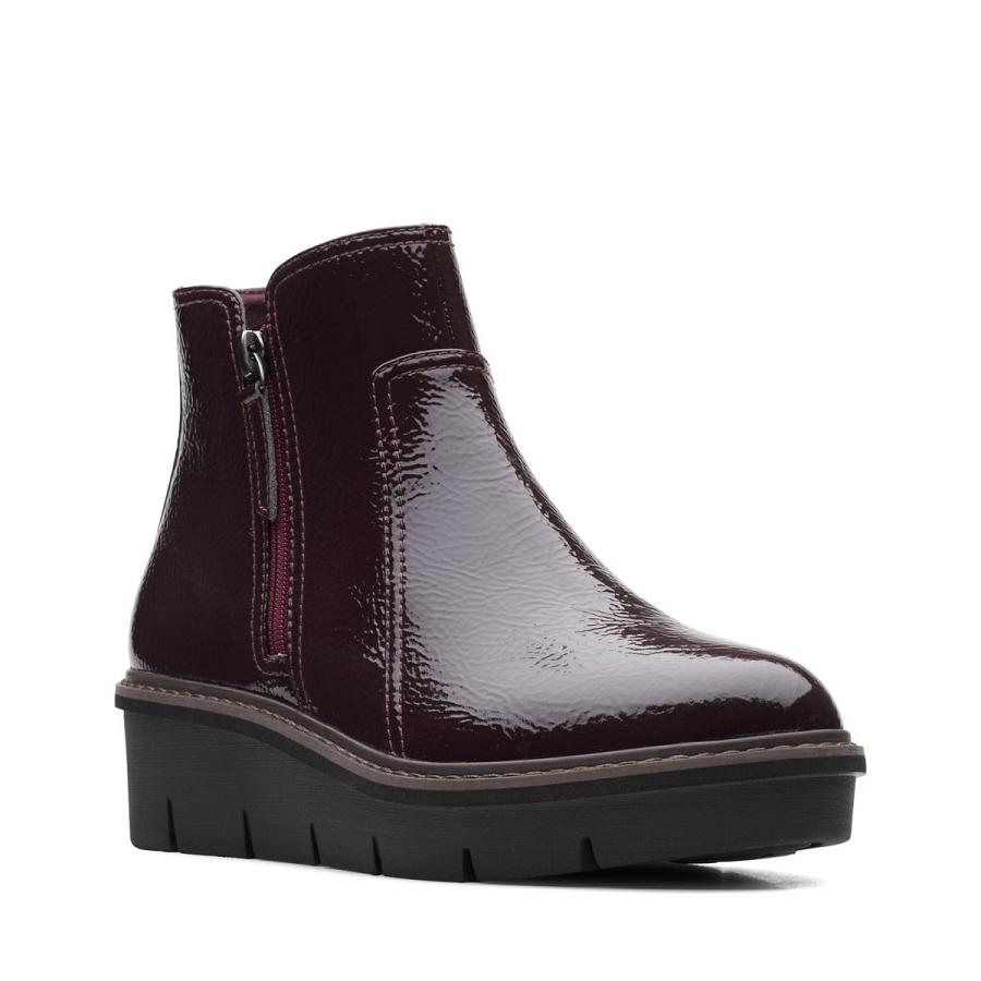 Red Clarks Airabell Zip Women's Boots | SG_NE150