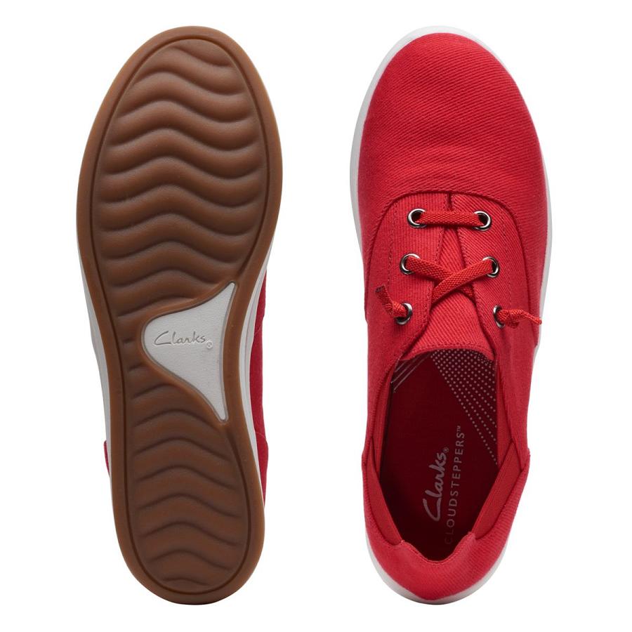 Red Clarks Breeze Ave Women's Sneakers | SG_RV168