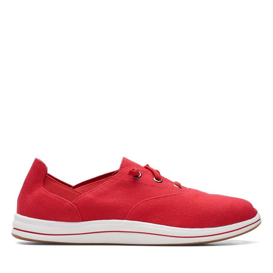 Red Clarks Breeze Ave Women\'s Sneakers | SG_RV168