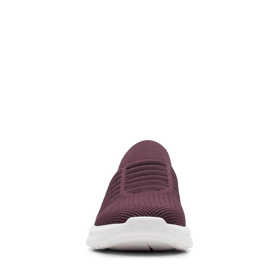 Red Clarks Ezera Walk Knit Women's Sneakers | SG_MR235