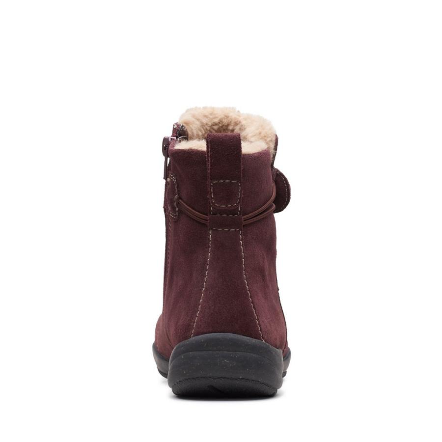 Red Clarks Roseville Suede Women's Boots | SG_HZ339