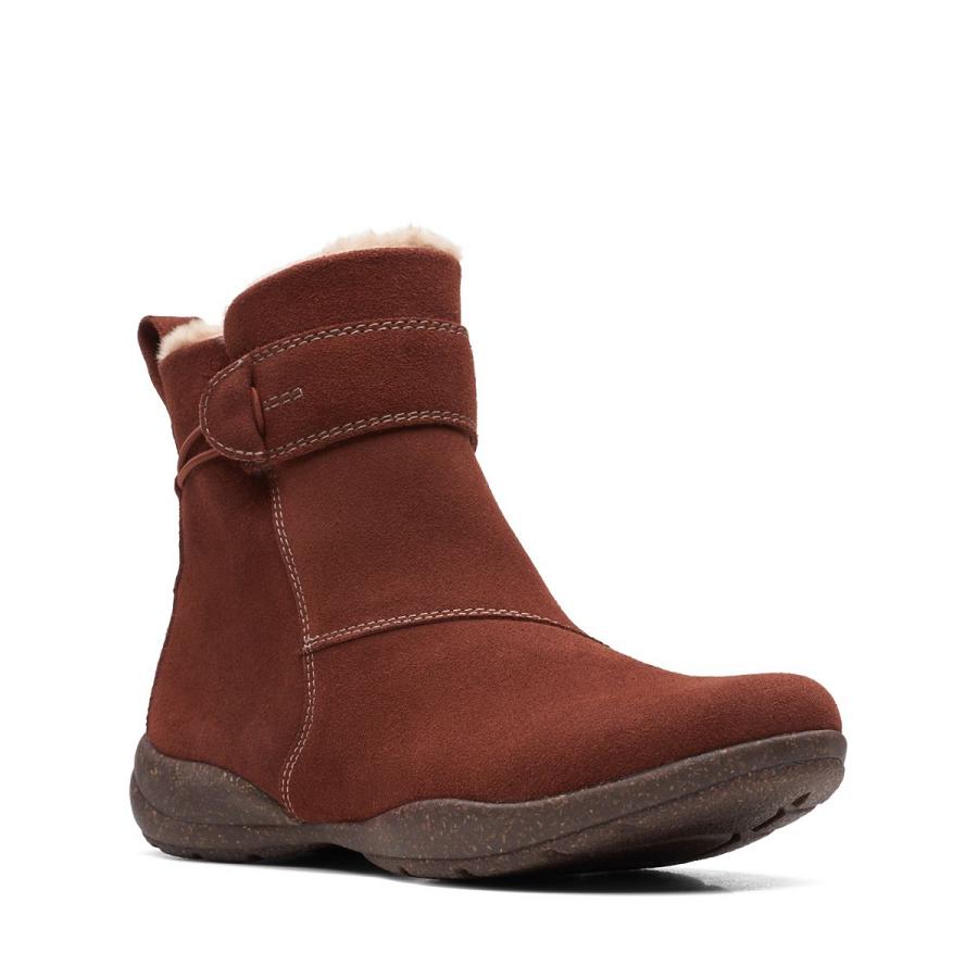 Red Clarks Roseville Women's Boots | SG_EQ337