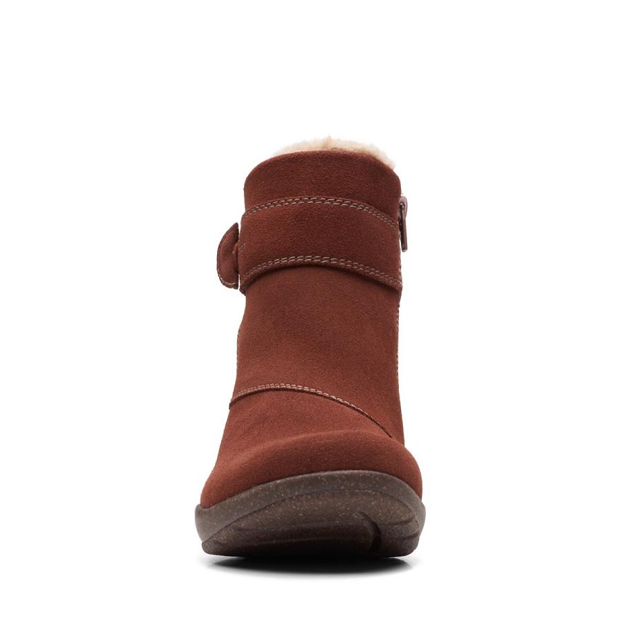 Red Clarks Roseville Women's Boots | SG_EQ337