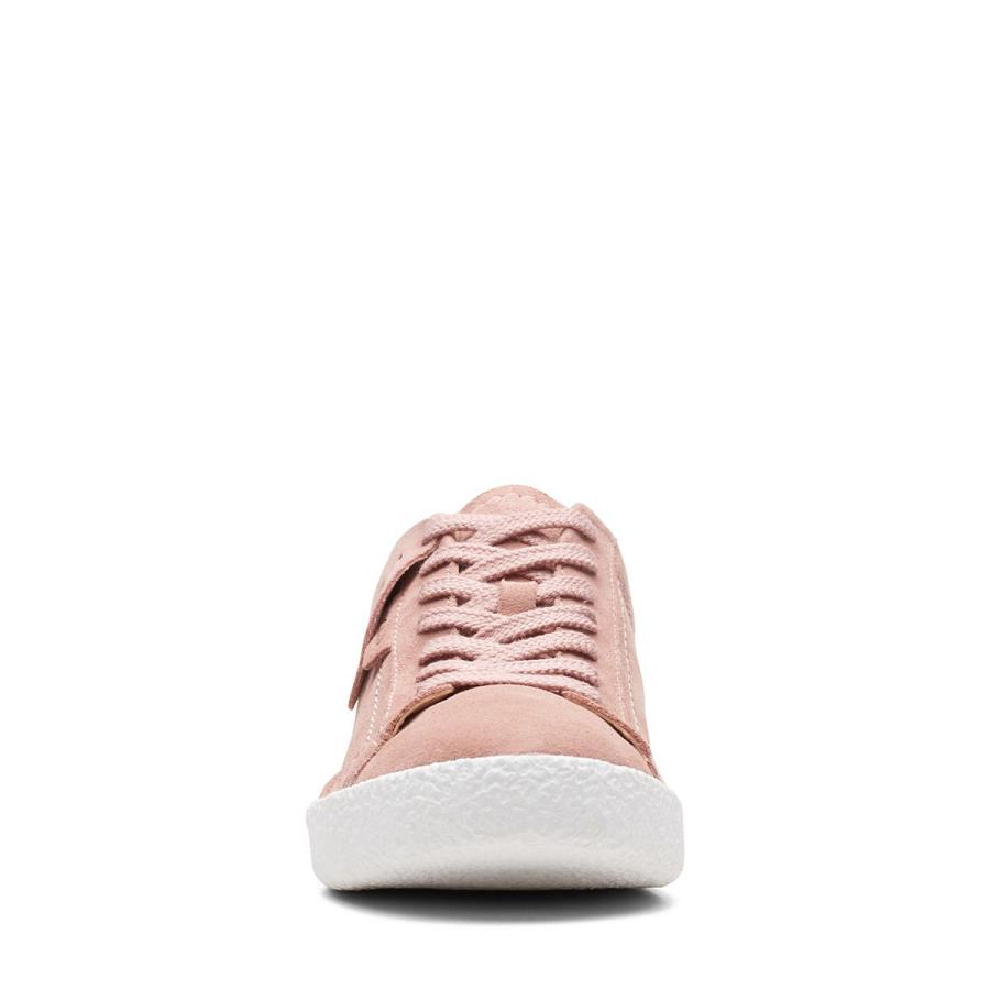 Rose Clarks Craft Cup Lace Suede Women's Sneakers | SG_BD209