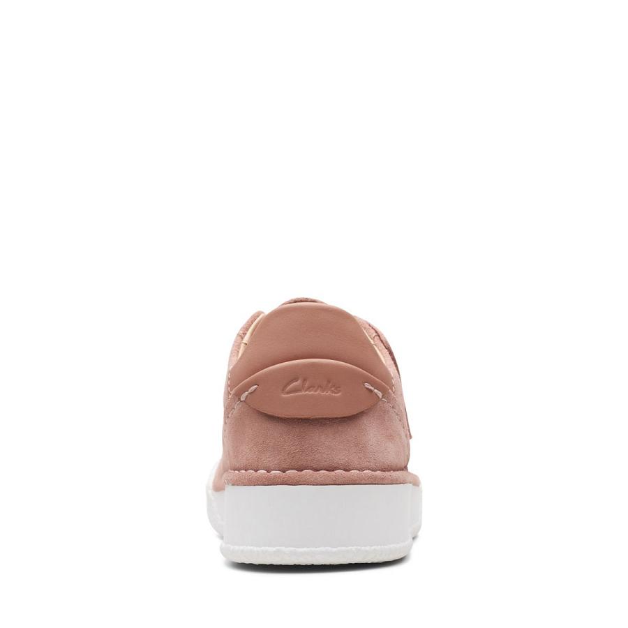 Rose Clarks Craft Cup Lace Suede Women's Sneakers | SG_BD209