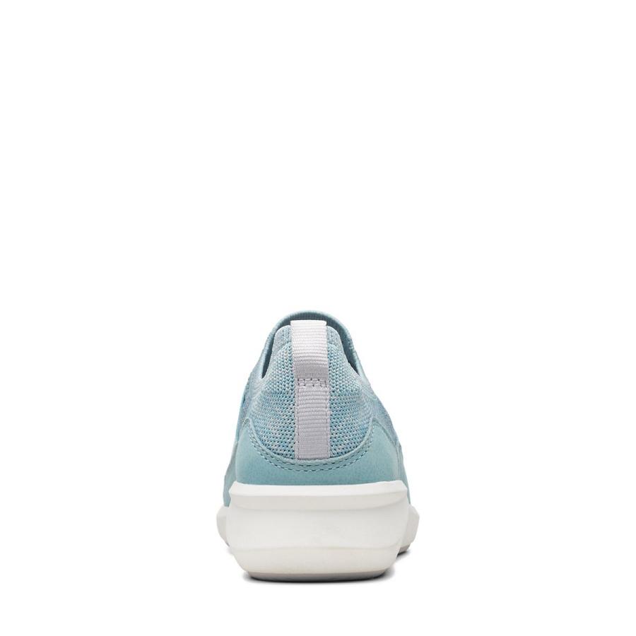 Turquoise Clarks Un Rio Knit knit Women's Sneakers | SG_WC369