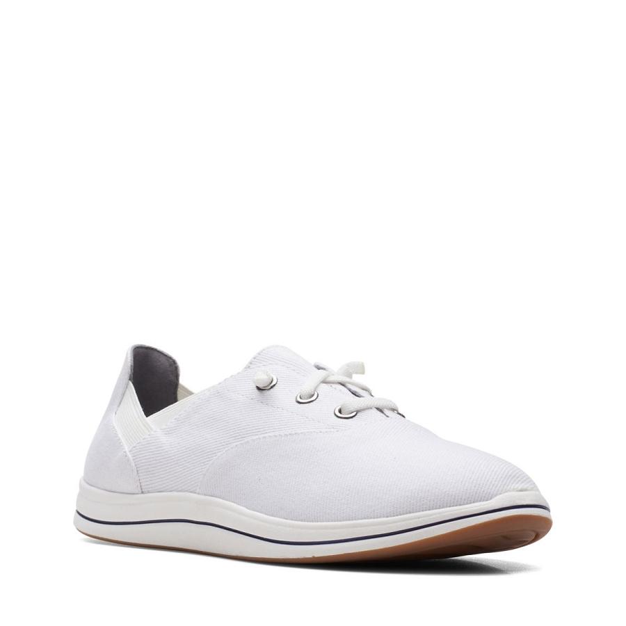 White Clarks Breeze Ave Women's Sneakers | SG_KB167