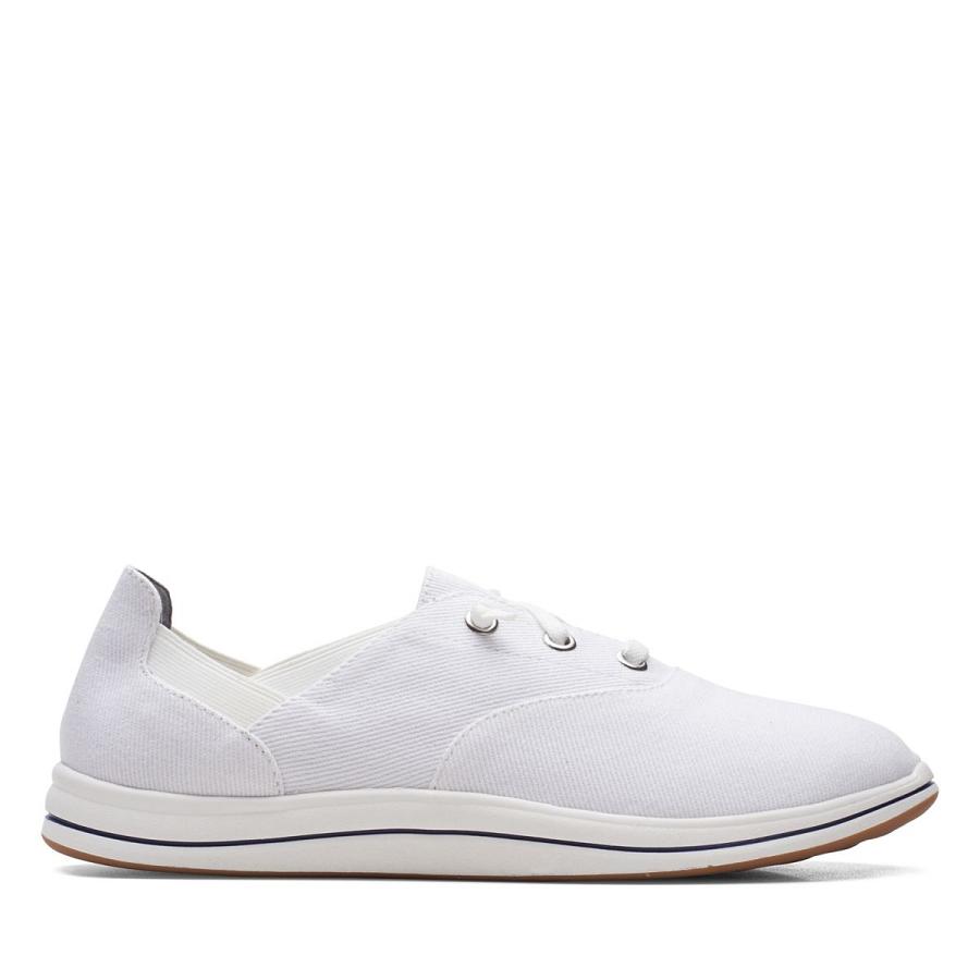 White Clarks Breeze Ave Women\'s Sneakers | SG_KB167