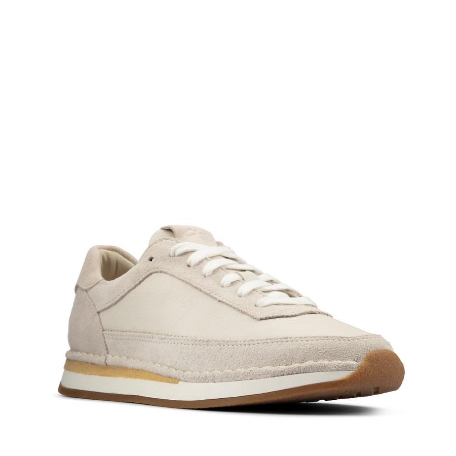 White Clarks Craft Run Lace Suede Women's Sneakers | SG_MR211