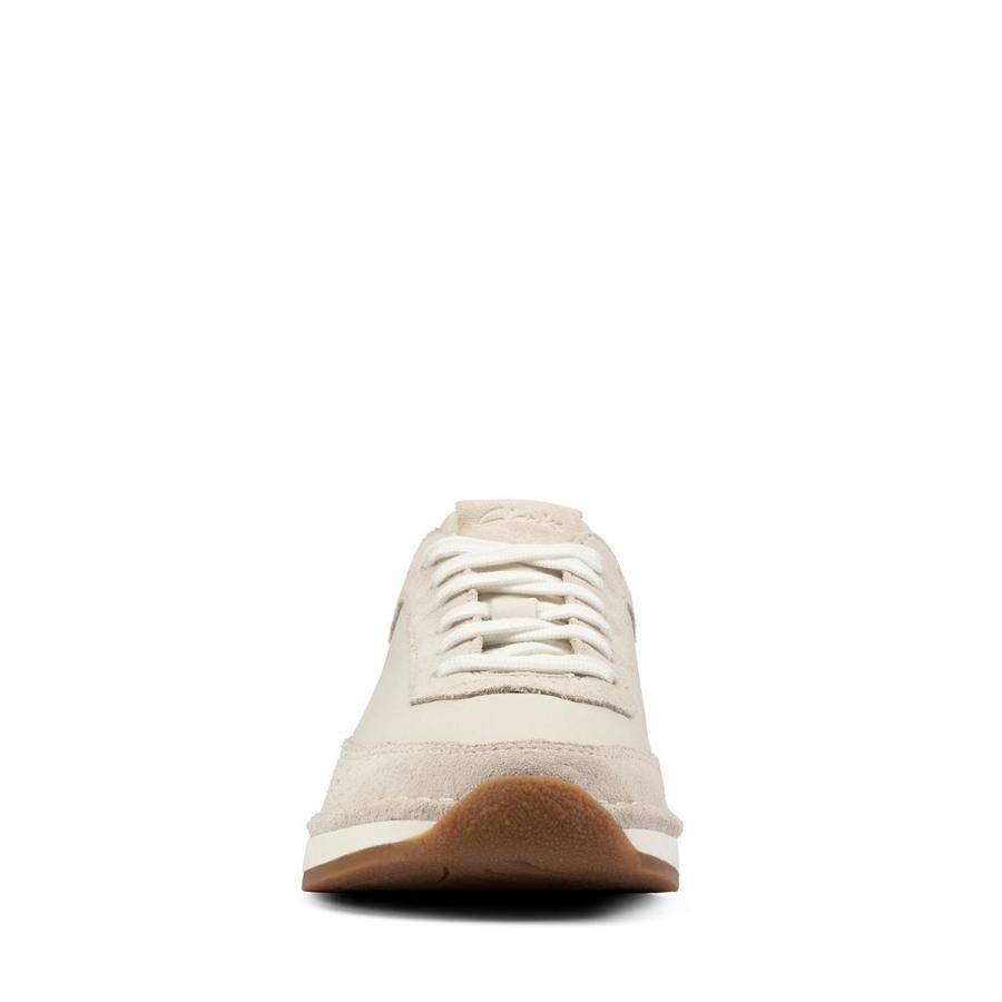 White Clarks Craft Run Lace Suede Women's Sneakers | SG_MR211