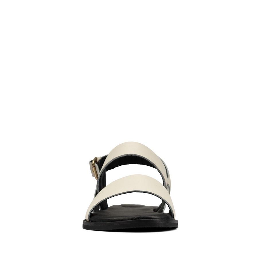 White Clarks Karsea Strap Leather Women's Sandals | SG_AH250