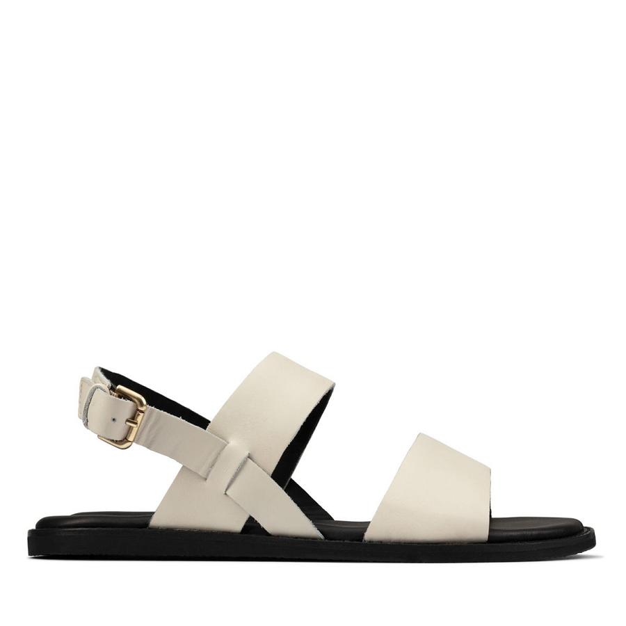 White Clarks Karsea Strap Leather Women\'s Sandals | SG_AH250