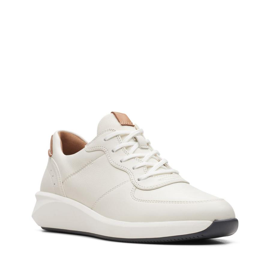 White Clarks Un Rio Sprint Combi Lea Women's Sneakers | SG_RV372