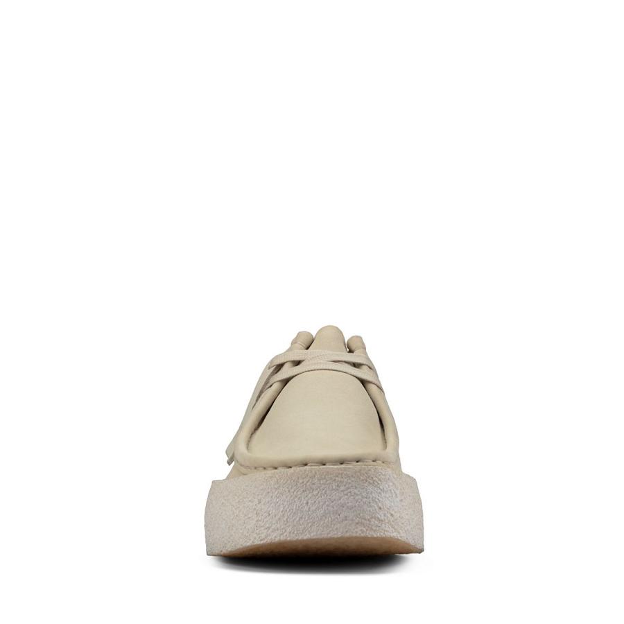 White Clarks Wallabee Cup Nubuck Men's Shoes | SG_EQ25