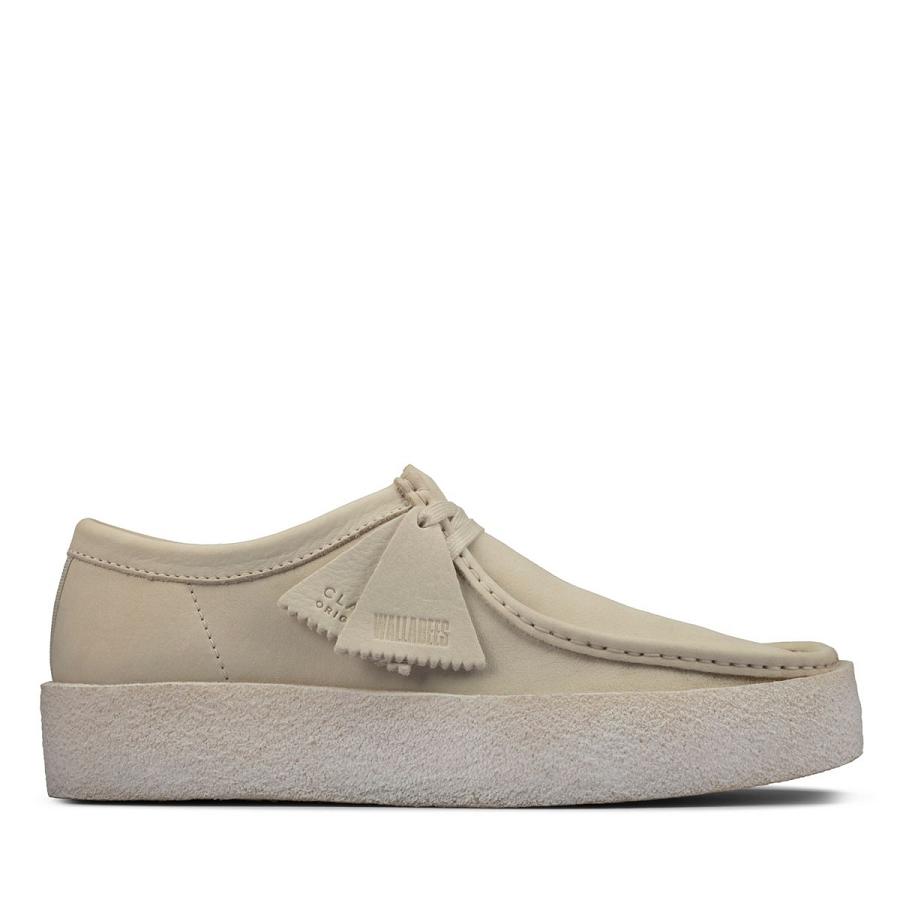 White Clarks Wallabee Cup Nubuck Men\'s Shoes | SG_EQ25